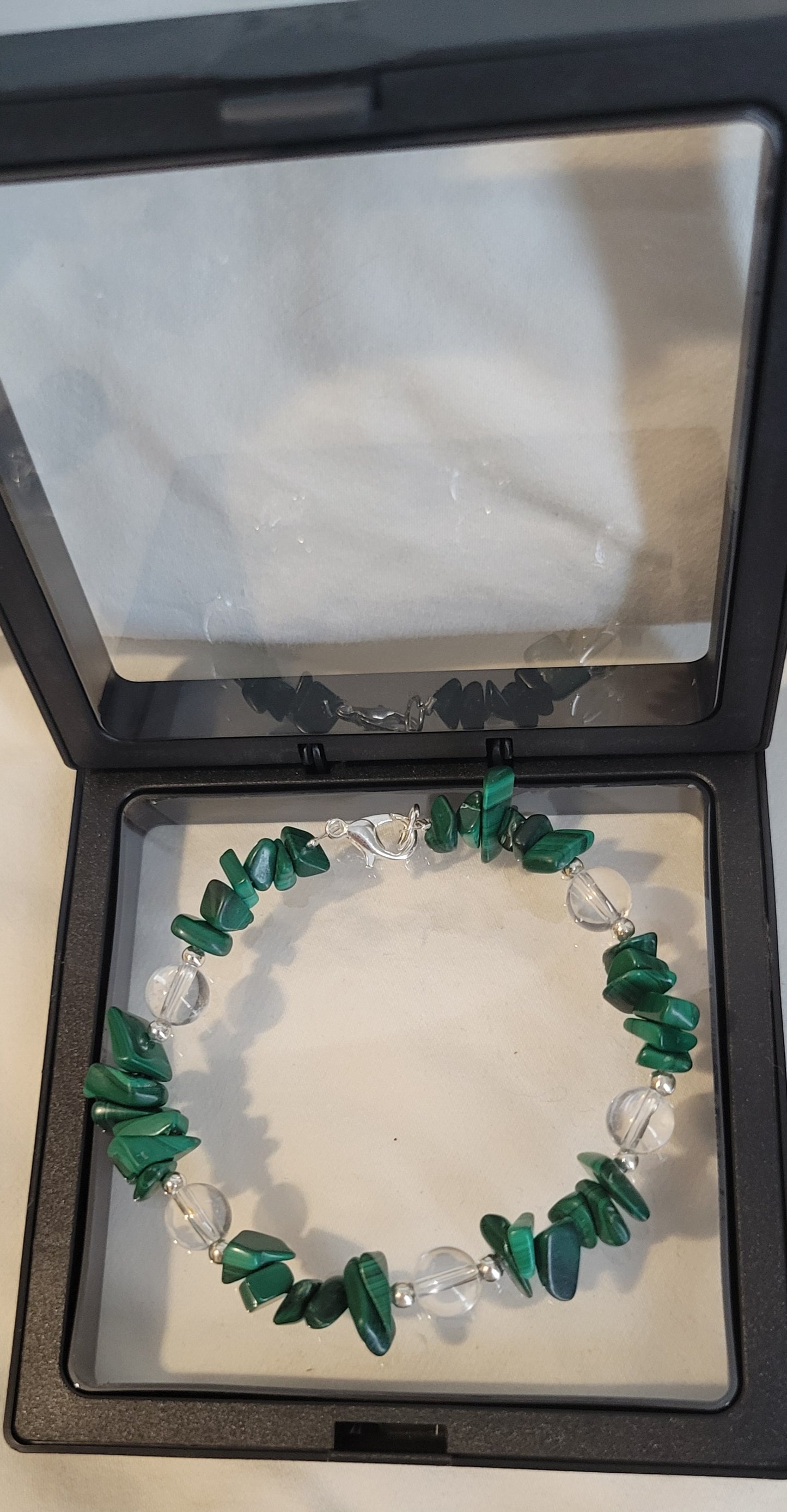 Crystal chips and Clear Quartz Bracelets
