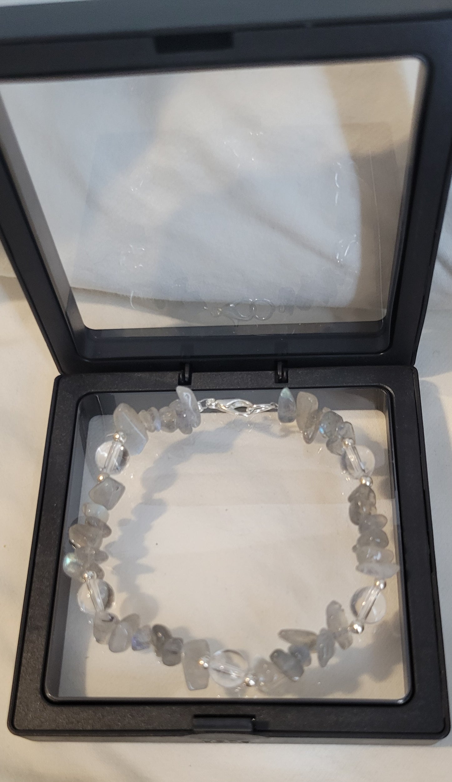 Crystal chips and Clear Quartz Bracelets
