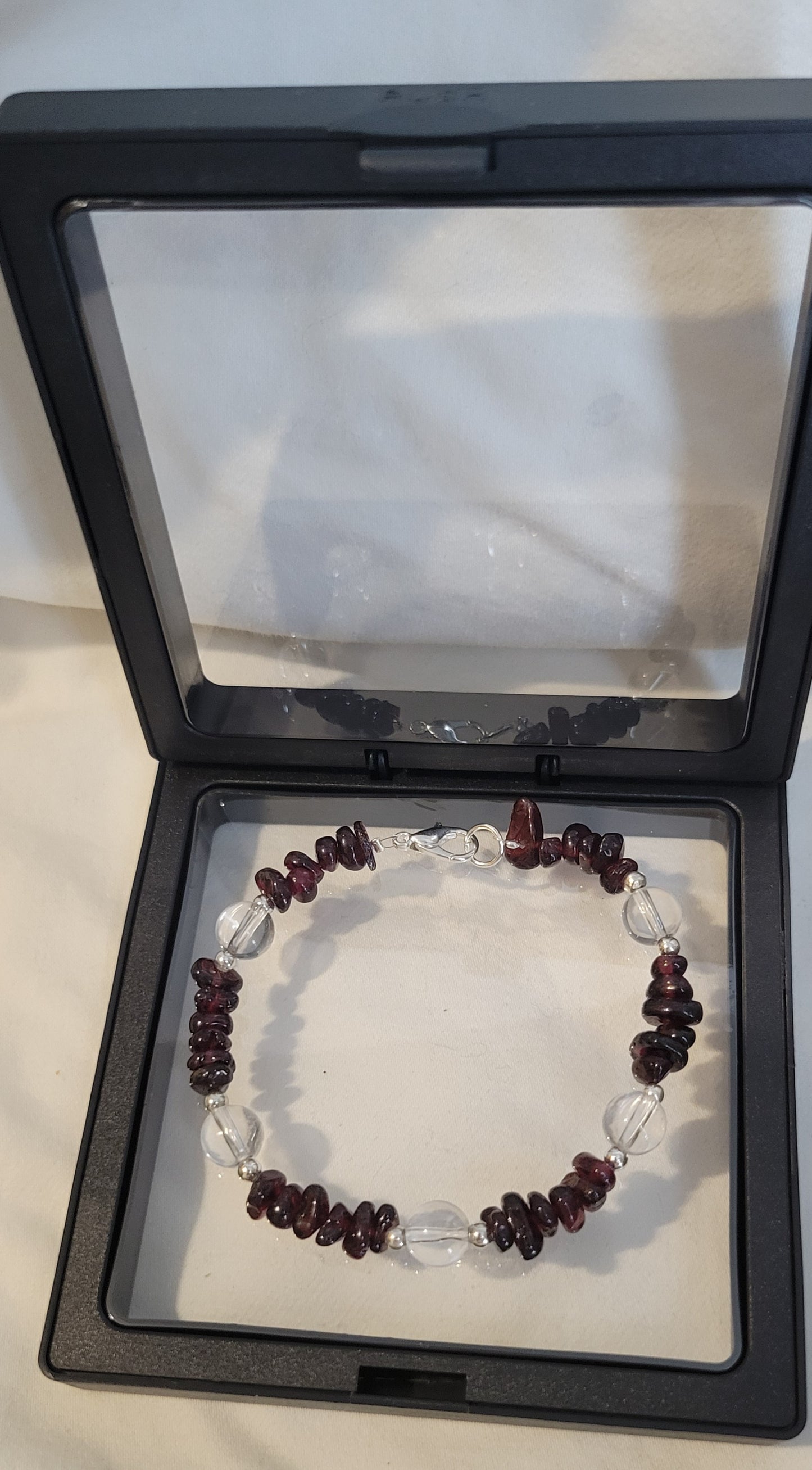 Crystal chips and Clear Quartz Bracelets