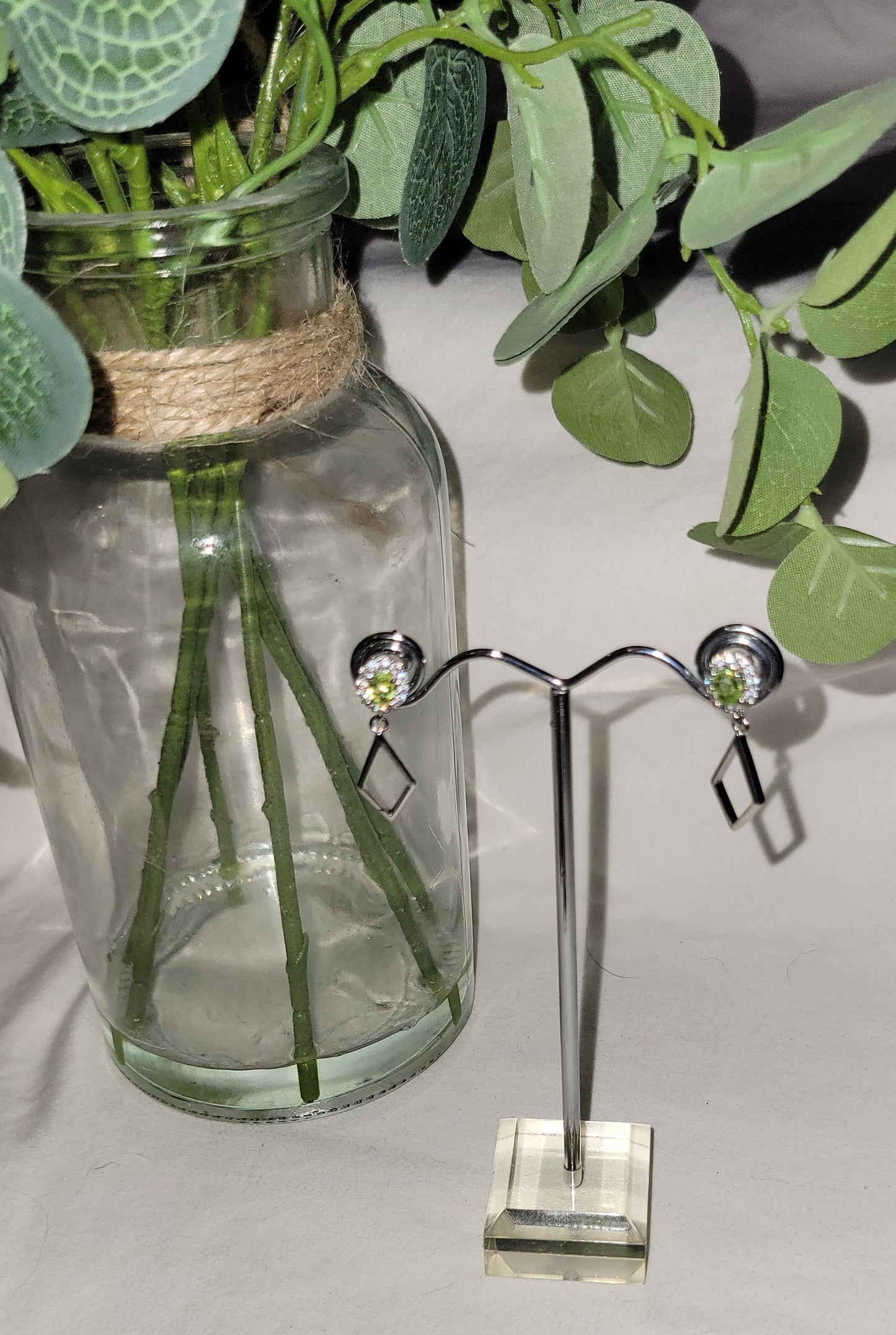 Peridot Silver Earrings