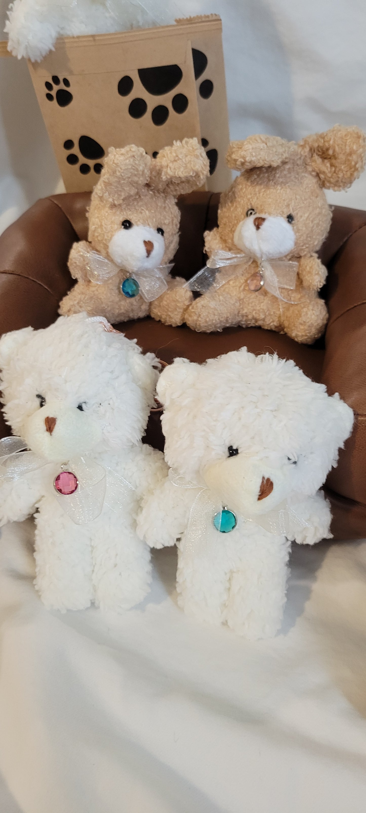 Bears and Bunnies Bag Charm Or Gender Reveal