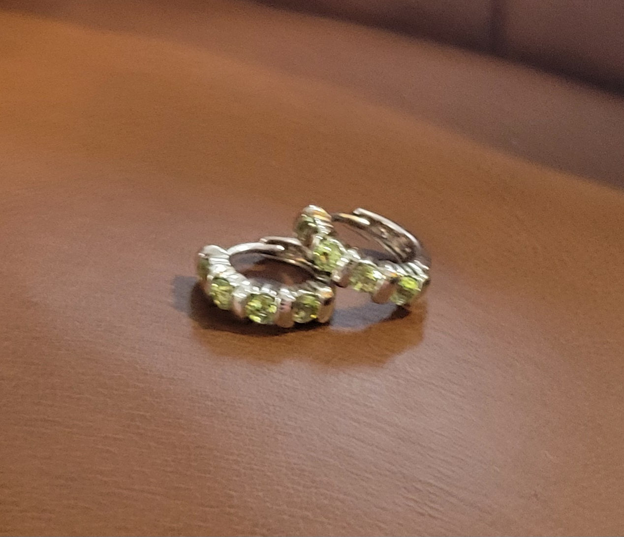 Peridot Hoop Earrings
