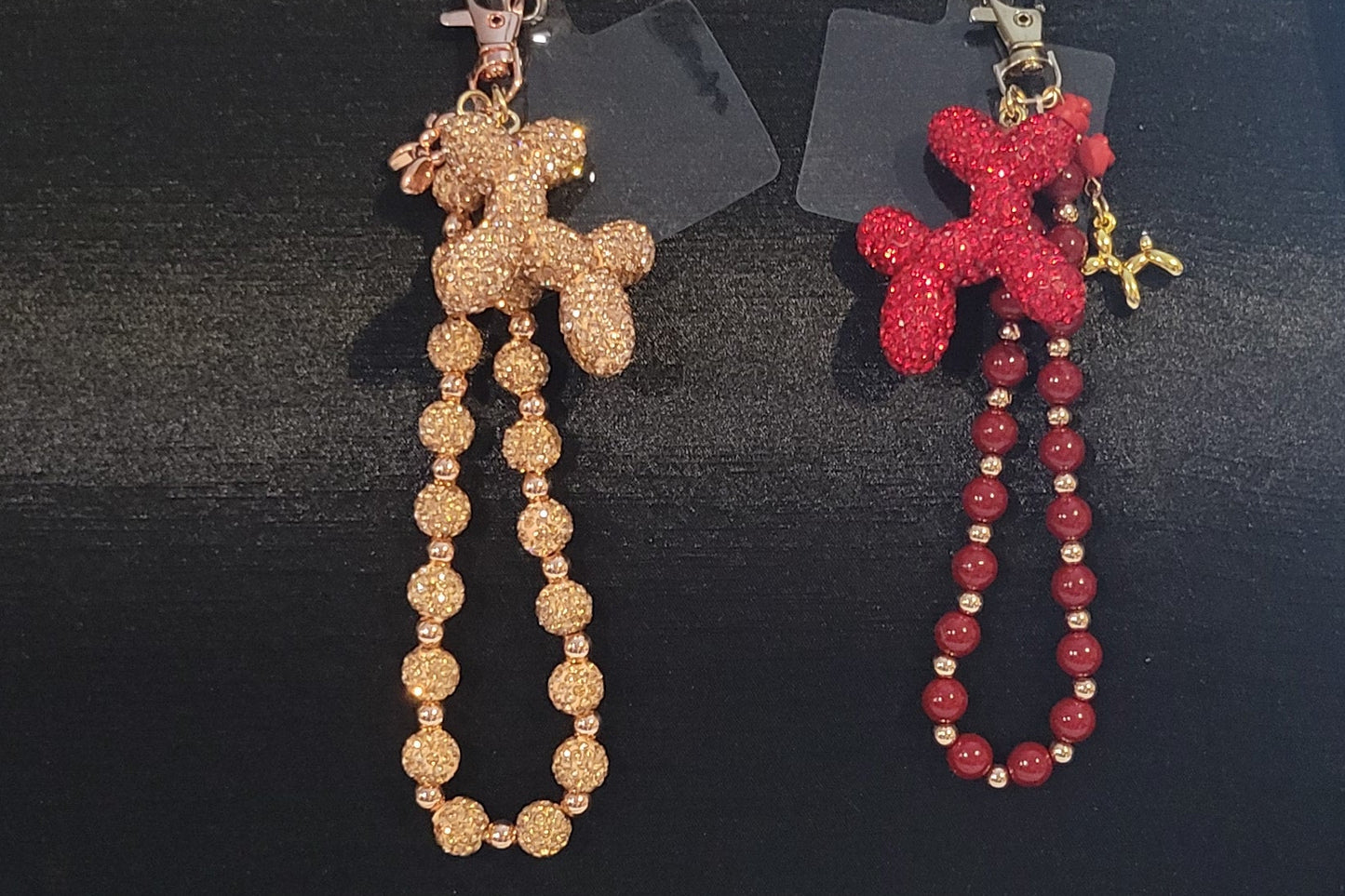 Bling Balloon Dog Phone Chain