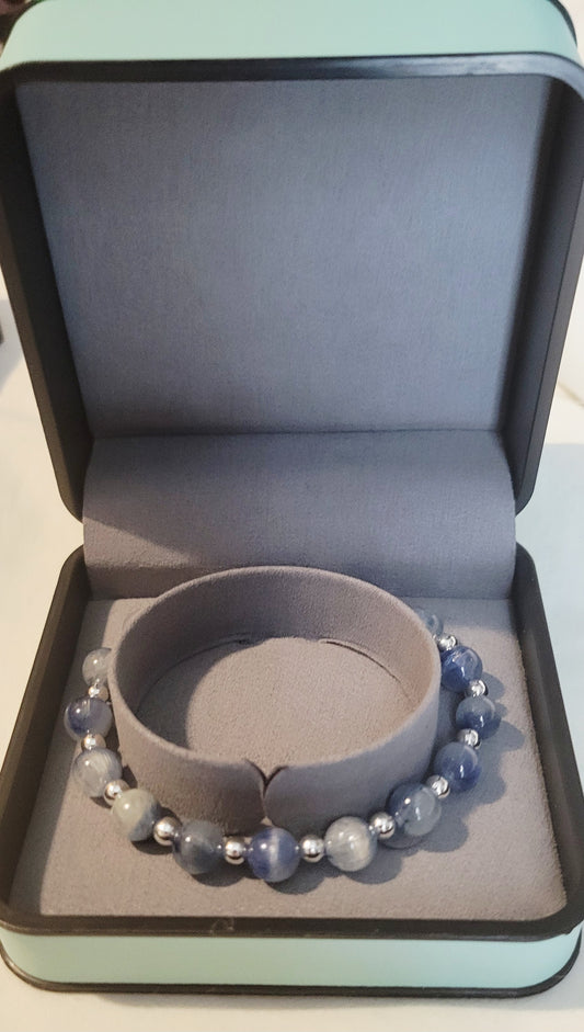 Kyanite and Silver Bracelet