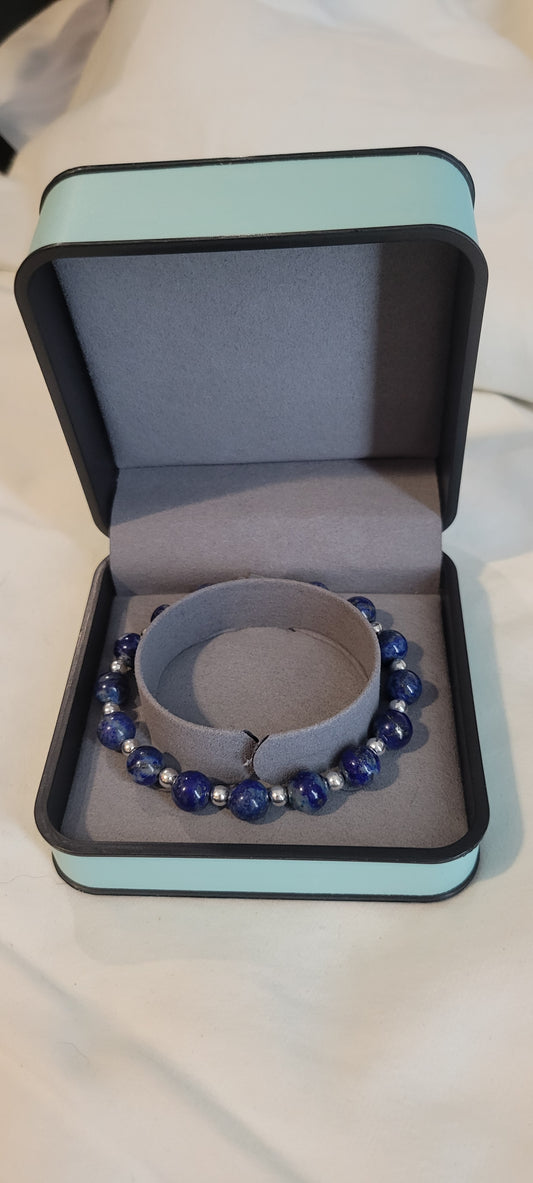 Lapis and Silver Bracelet