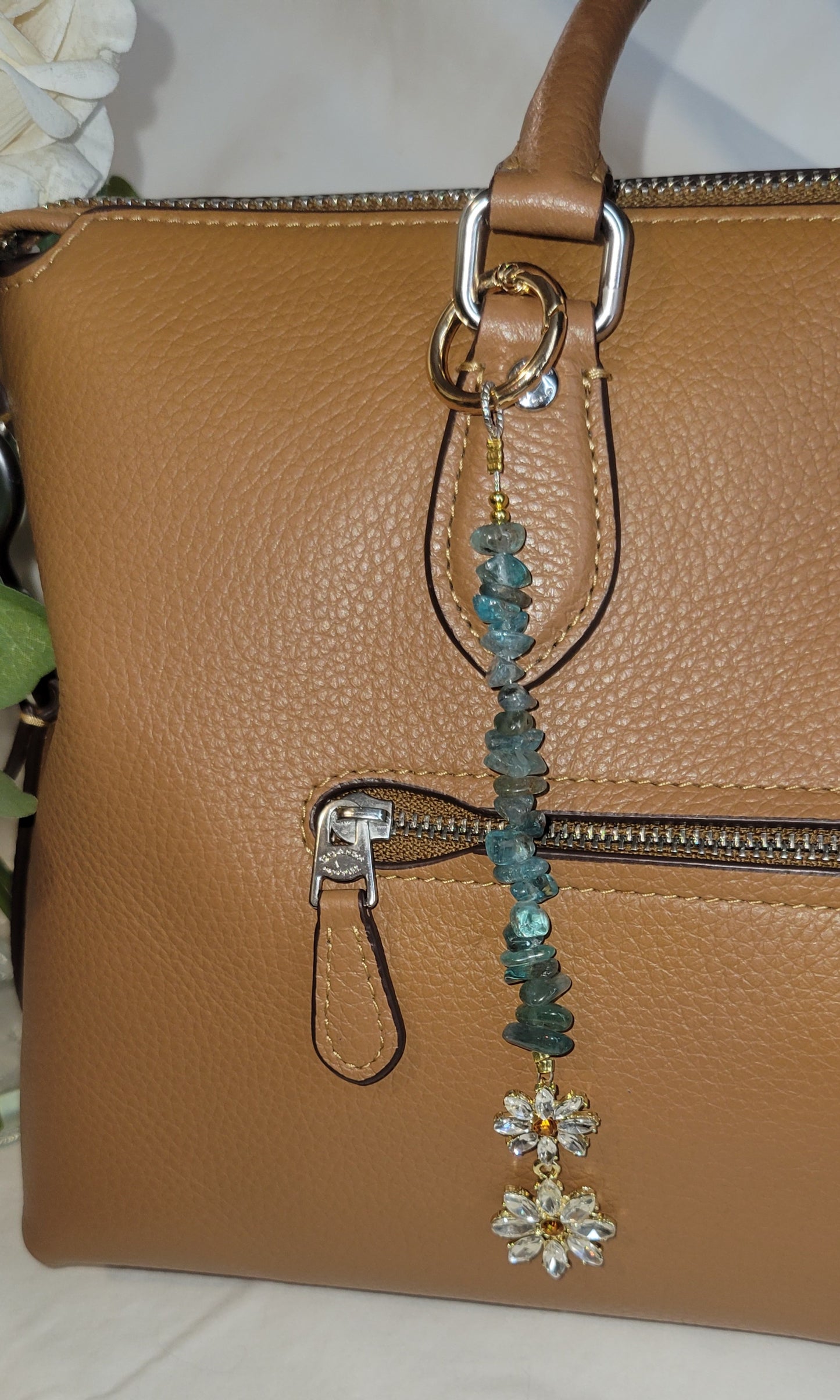Crystal Sunflower Bag Charm