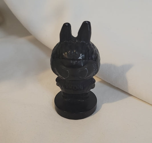 Medium Lafluflu Obsidian Figure