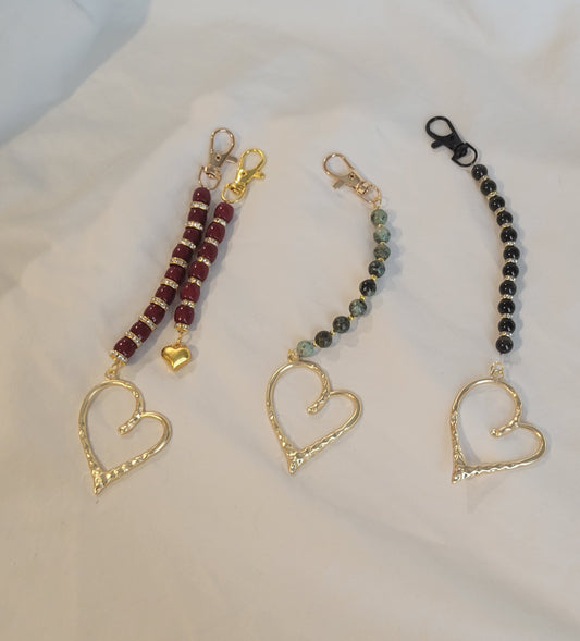 Large Open Heart Bag Chains