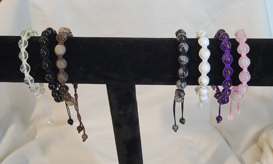 Crystal Adjustable Macrame Bracelets