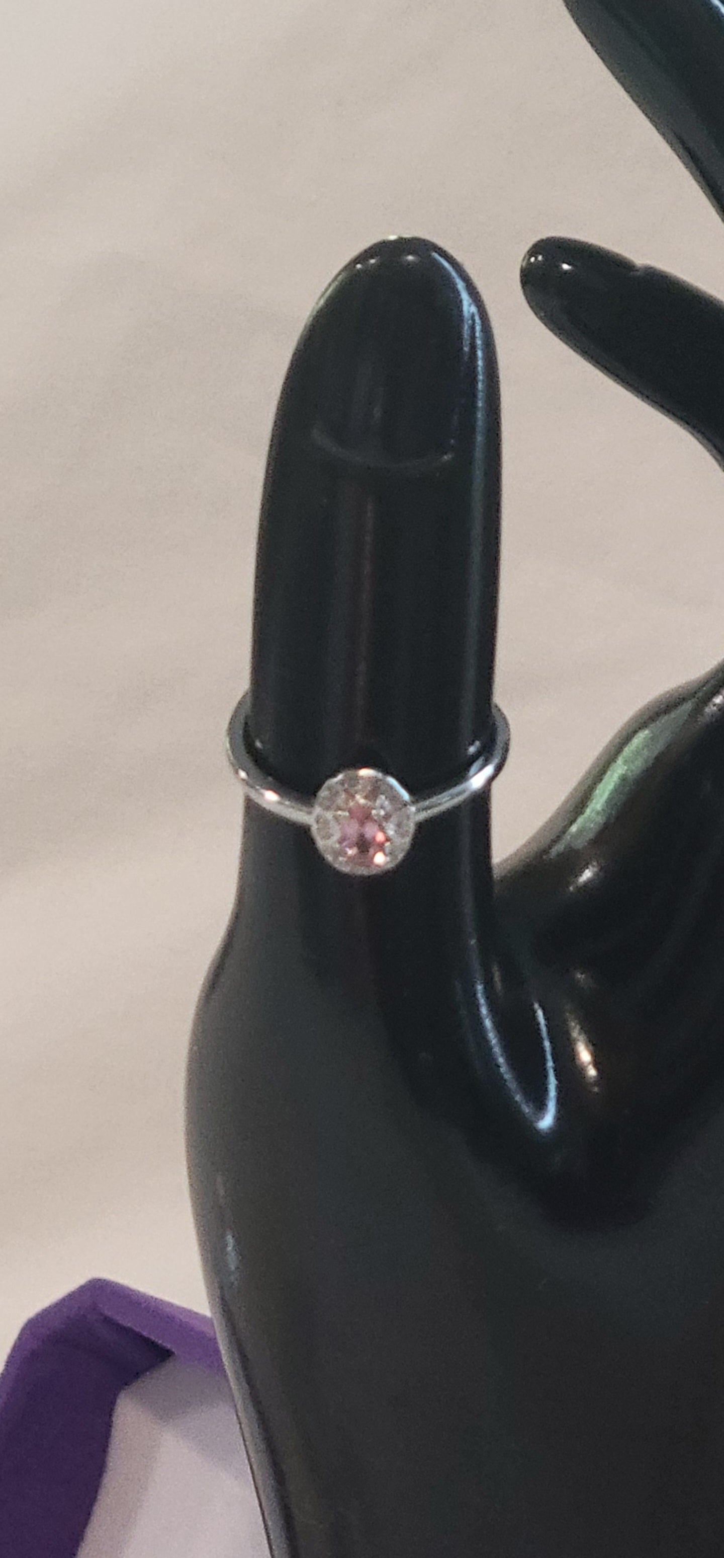 Pink Tourmaline and Silver Ring