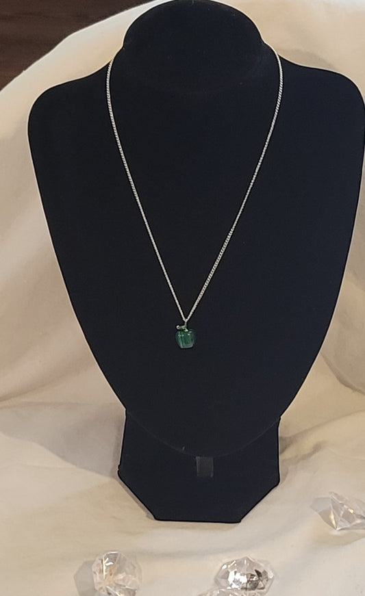 Malachite Apple Gold Necklace