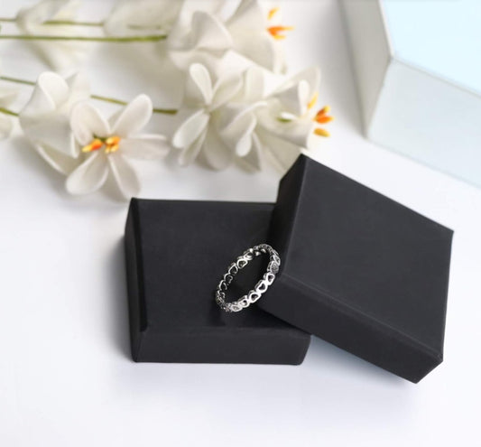 Silver Open Heart Ring