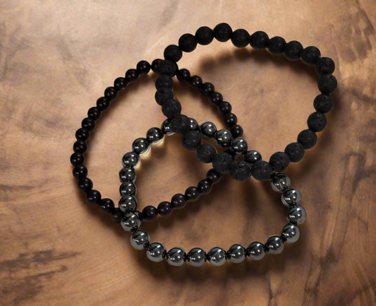 Black Bracelet Set