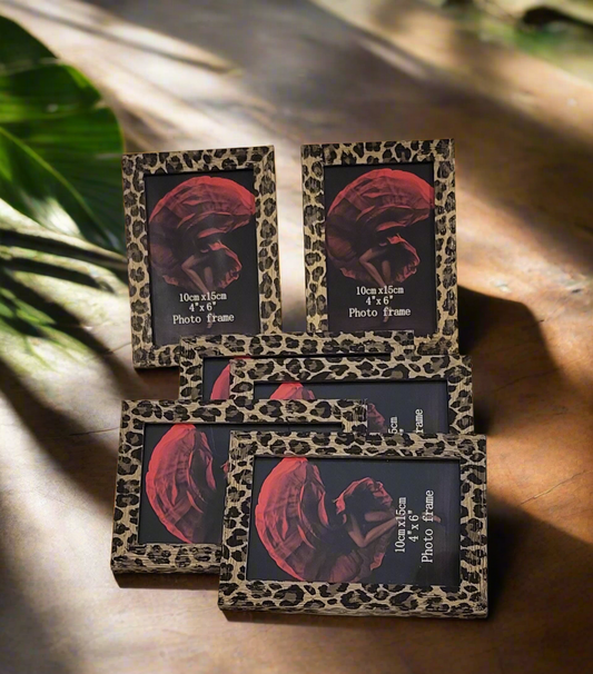 Leopard Foiled Picture Frames