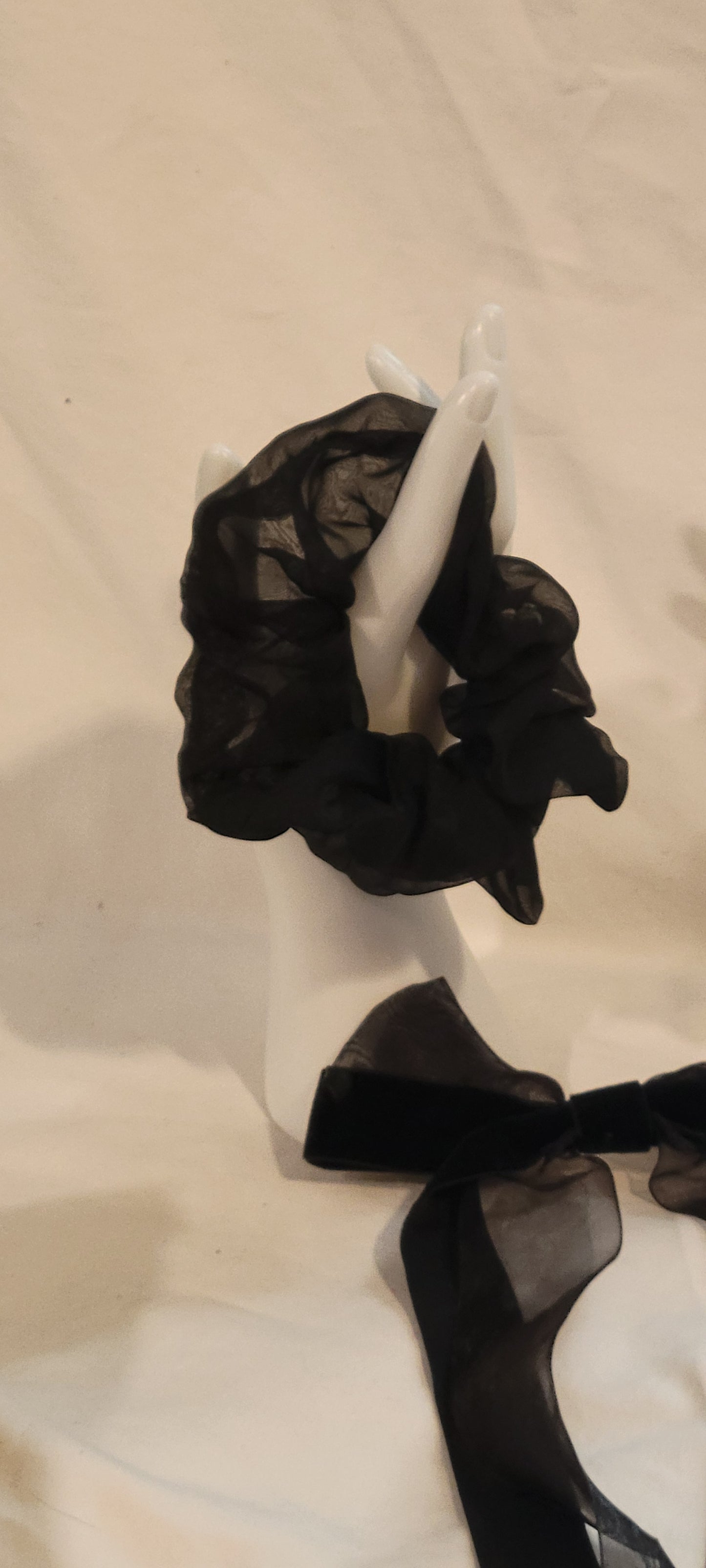 Handmade Black Hairbow & Scrunchy