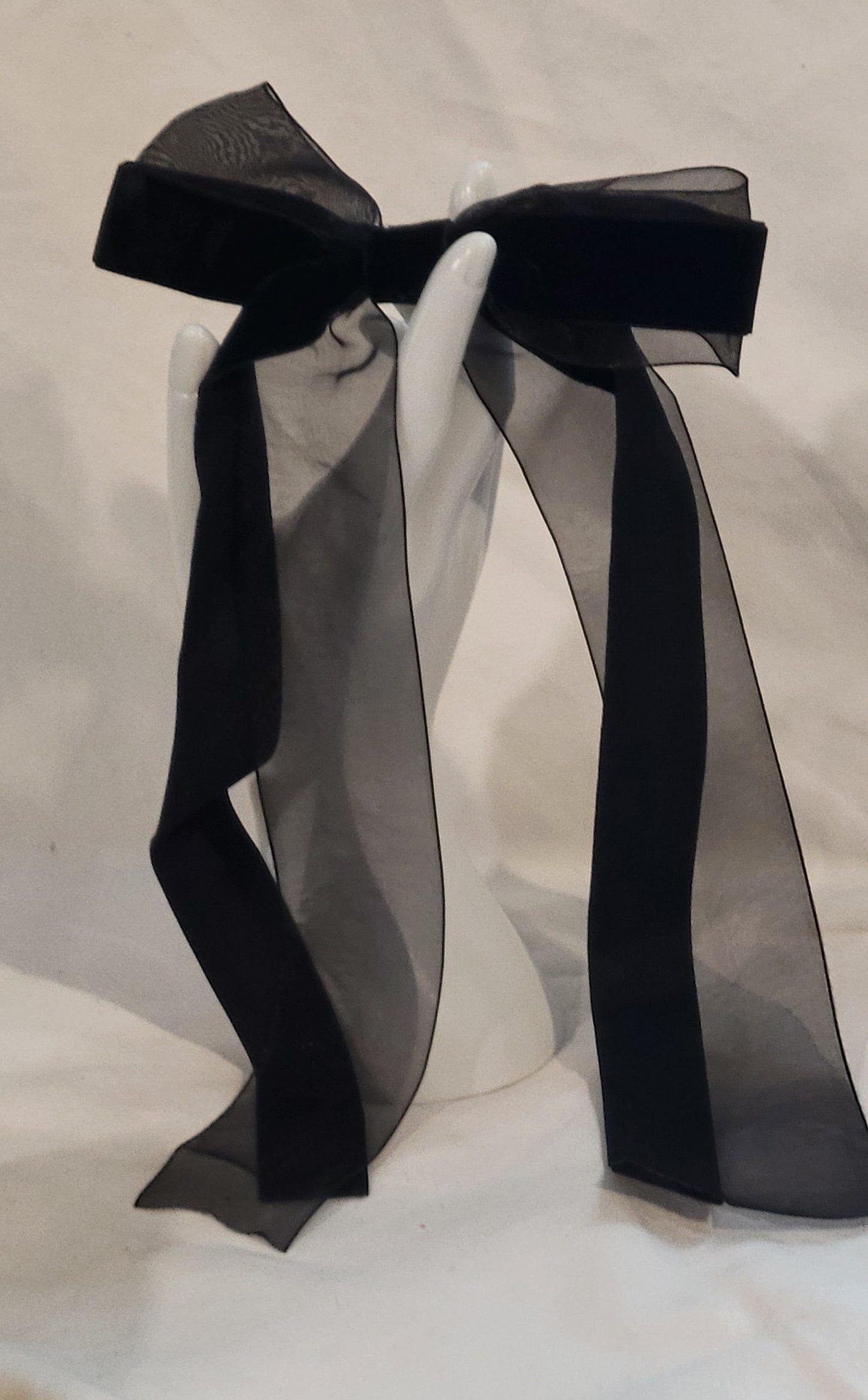 Handmade Black Hairbow & Scrunchy